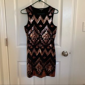 Black Sequin Dress